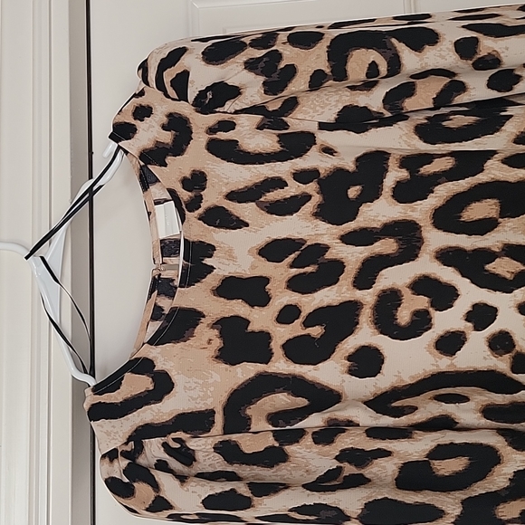 H&M Leopard Mini Dress w/ Shoulder Detail - Picture 2 of 5